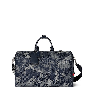 GG denim duffle bag