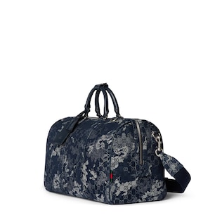 GG denim duffle bag