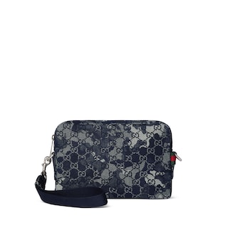 GG denim small crossbody bag