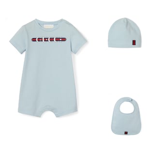 Baby printed cotton three-piece gift set