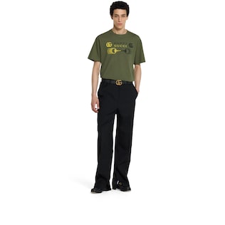 Printed cotton jersey T-shirt