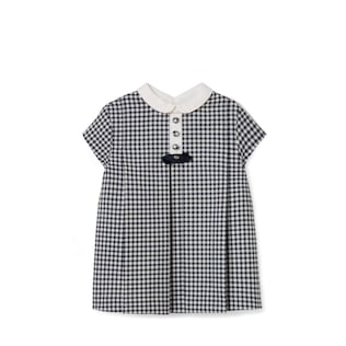 Baby wool gingham dress