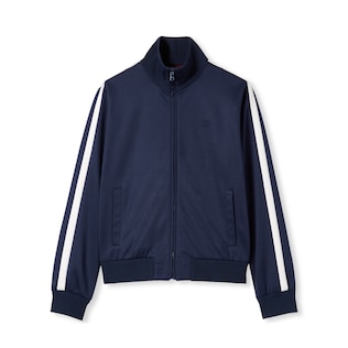 Technical jersey zip jacket with embroidery