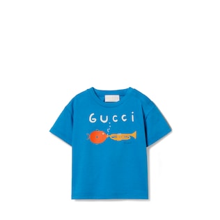 T-shirt neonato in cotone con stampa