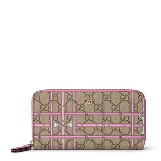 Zip around wallet with print