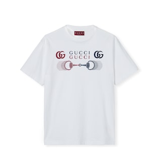 T-shirt in jersey di cotone stampato