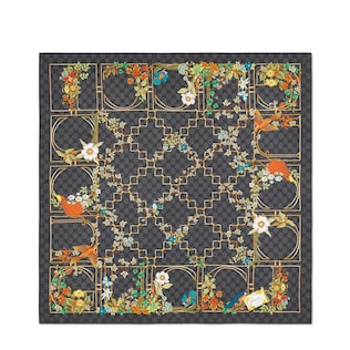 Printed silk twill carré