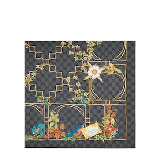 Printed silk twill carré