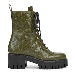 Women's lace-up ankle boot with GG