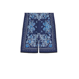 Short en popeline de coton à imprimé