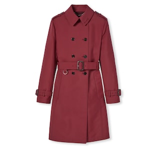 Double gabardine trench coat