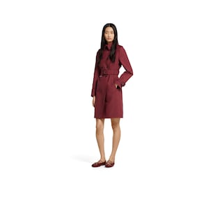 Double gabardine trench coat