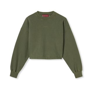 Cotton jersey sweatshirt with embroidery