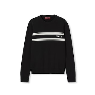 Pull en coton et soie avec intarsia