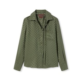 GG silk jacquard shirt