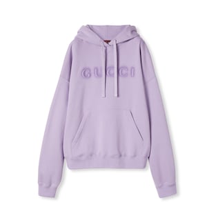 Cotton hooded sweatshirt with logo