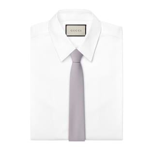 Crepe-effect silk blend tie