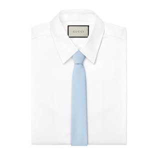 Crepe-effect silk blend tie