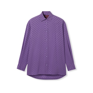 GG silk jacquard oversize shirt