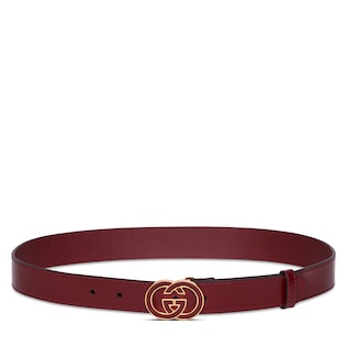 Belt with Interlocking G buckle