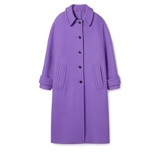 Compact wool cashmere coat