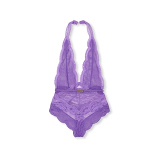 Floral lace tulle bodysuit