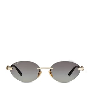 Frameless oval sunglasses