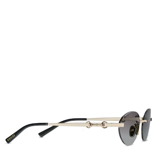 Frameless oval sunglasses