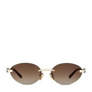 Frameless oval sunglasses