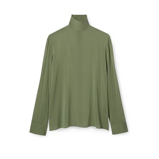 Silk stretch chiffon shirt