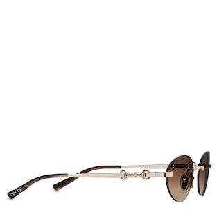 Frameless oval sunglasses
