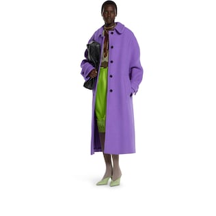 Compact wool cashmere coat