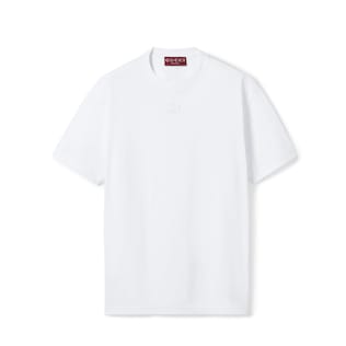 Cotton jersey T-shirt with embroidery
