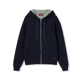 Printed double jersey viscose zip jacket