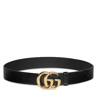 GG Marmont wide belt with shiny buckle