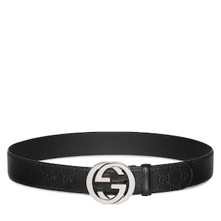 Belt with Interlocking G buckle