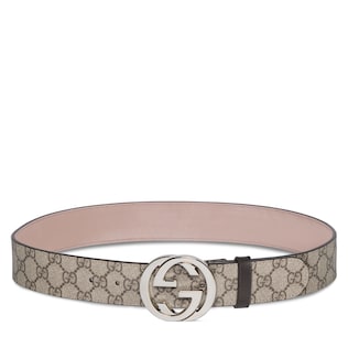 Belt with Interlocking G buckle