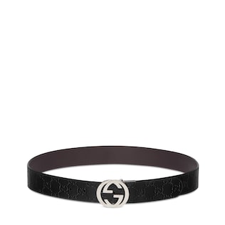 Reversible belt with Interlocking G buckle