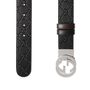 Reversible belt with Interlocking G buckle