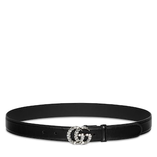 GG Marmont thin belt with crystals