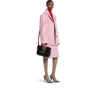 Crêpe de chine shirt with neck bow