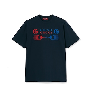 T-shirt in jersey di cotone stampato