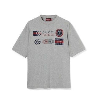 T-shirt in jersey di cotone stampato