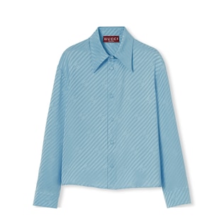 Interlocking GG silk jacquard shirt