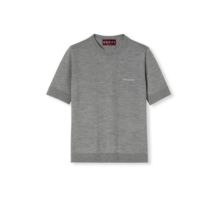 Cashmere silk top with intarsia