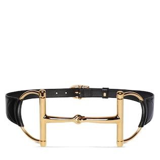 Wide belt with oversized Horsebit