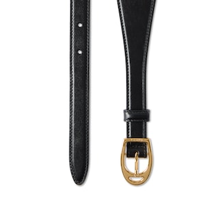 Wide belt with oversized Horsebit