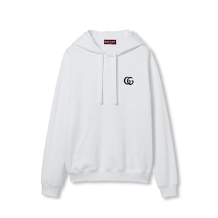 Cotton jersey hooded sweatshirt with embroidery