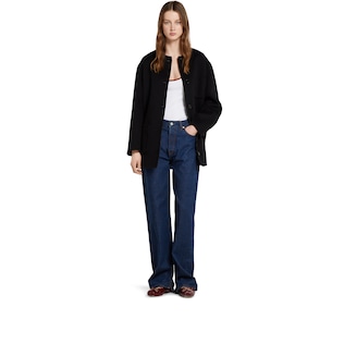 Reversible wool silk jacket