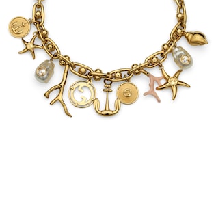 Chain necklace with Gucci symbols